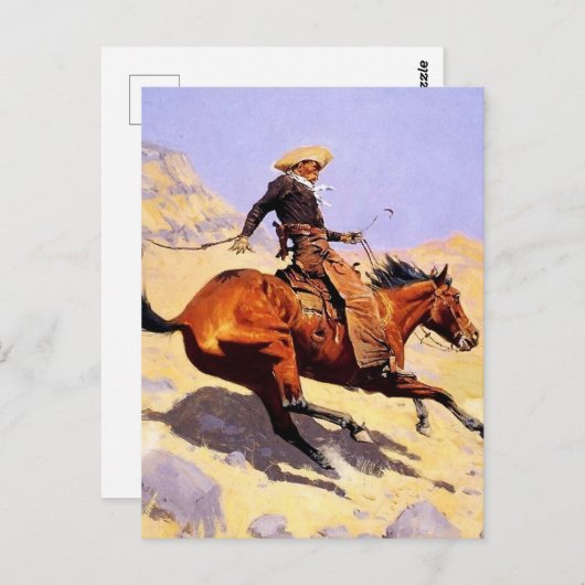 Cowboy Western Art von Frederic Remington Postkarte (Vorne/Hinten)
