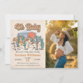 Cowboy Western Baby Dusche Foto Einladung (Vorderseite)