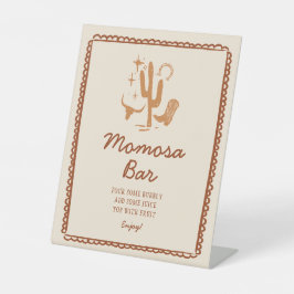 Cowboy Western Baby Dusche Momosa Bar Zeichen Sockelschild