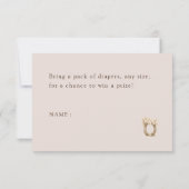 Cowboy Western Baby Shower Activity Diaper Raffle Dankeskarte (Rückseite)