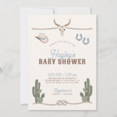 Cowboy Western Baby Shower Invitation Einladung (Vorderseite)