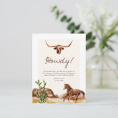 Cowboy Western Babydusche Dankeskarte (Stehend Vorderseite)