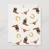 Cowboy Western Babydusche Dankeskarte (Rückseite)