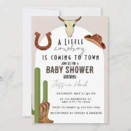 Cowboy Western Babydusche Einladung