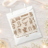 Cowboy Western Birthday Party Gingham Geschenktütchen (Ausgeschnitten)