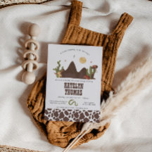 Cowboy Western Boy Baby Dusche Einladung