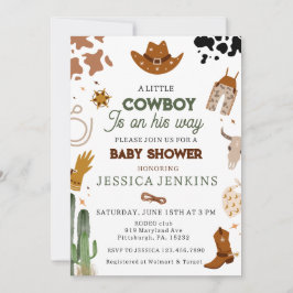 Cowboy Western Boy Babydusche Einladung