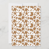 Cowboy Western Brown Kariert Baby Dusche Einladung (Rückseite)