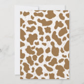 Cowboy Western Brown Kariert Baby Dusche Einladung (Rückseite)