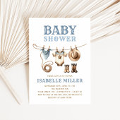 Cowboy Western Clothesline Baby Boy Baby Dusche Einladung