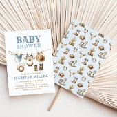 Cowboy Western Clothesline Baby Boy Baby Dusche Einladung