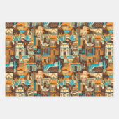 Cowboy Western Desert Brown Geschenkpapier Set (Vorderseite 2)