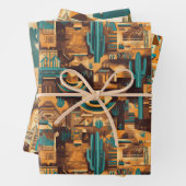 Cowboy Western Desert Brown Geschenkpapier Set (Beispiel)