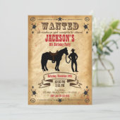 Cowboy-Western - Einladung zum Geburtstag / Gewoll (Stehend Vorderseite)