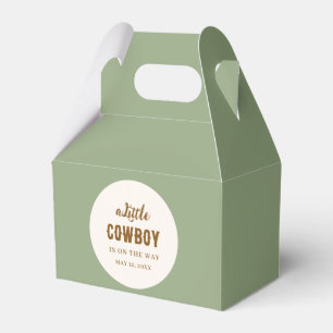 Cowboy Western Favor Box Set mit 10 - Salbeigrün Geschenkschachtel