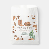 Cowboy Western First Rodeo Geburtstag Vielen Dank Geschenktütchen (Vorderseite)