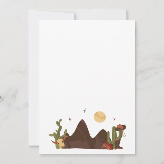 Cowboy Western Geburtstag Einladung (Rückseite)