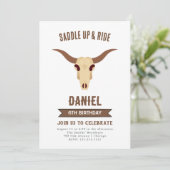 Cowboy Western Geburtstag Einladung (Stehend Vorderseite)