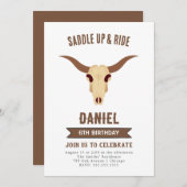 Cowboy Western Geburtstag Einladung (Vorne/Hinten)