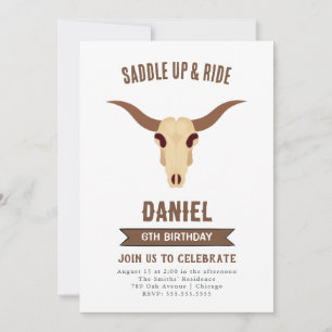 Cowboy Western Geburtstag Einladung
