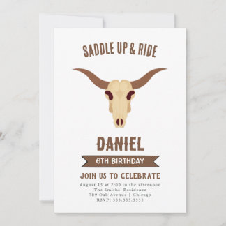 Cowboy Western Geburtstag Einladung