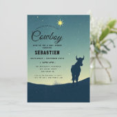 Cowboy Western Geburtstag Einladung (Stehend Vorderseite)