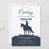 Cowboy Western Geburtstag Einladung (Vorderseite)