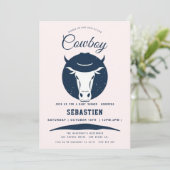 Cowboy Western Geburtstag Einladung (Stehend Vorderseite)