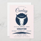 Cowboy Western Geburtstag Einladung (Vorne/Hinten)