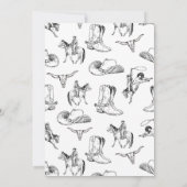 Cowboy-Western Geburtstagsparty - Einladung (Rückseite)