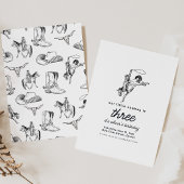 Cowboy-Western Geburtstagsparty - Einladung