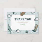 Cowboy Western Hat Baby Dusche Danke Karte (Vorderseite)