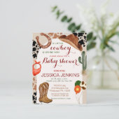 Cowboy Western Hat Boots Baby Shooter Postcard Postkarte (Stehend Vorderseite)