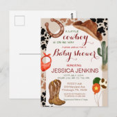 Cowboy Western Hat Boots Baby Shooter Postcard Postkarte (Vorne/Hinten)