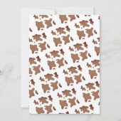 Cowboy Western Hat Boots Denim Boy Baby Shower Einladung (Rückseite)