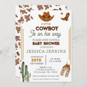 Cowboy Western Hat Boots Denim Boy Baby Shower Einladung (Vorne/Hinten)