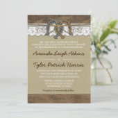 Cowboy Western Horseshoe Hochzeitseinladungen Einladung (Stehend Vorderseite)