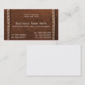 Cowboy-/Western-Imitat Leder u. Visitenkarte (Vorne/Hinten)