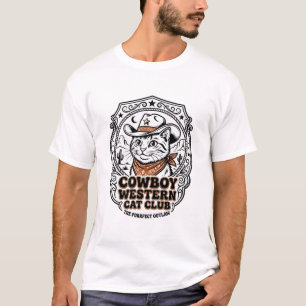 Cowboy Western Katze Haustier Liebhaber Shirt Kuns