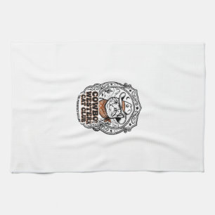 Cowboy Western Katze Haustier Liebhaber Shirt Kuns Geschirrtuch