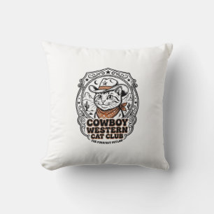 Cowboy Western Katze Haustier Liebhaber Shirt Kuns Kissen