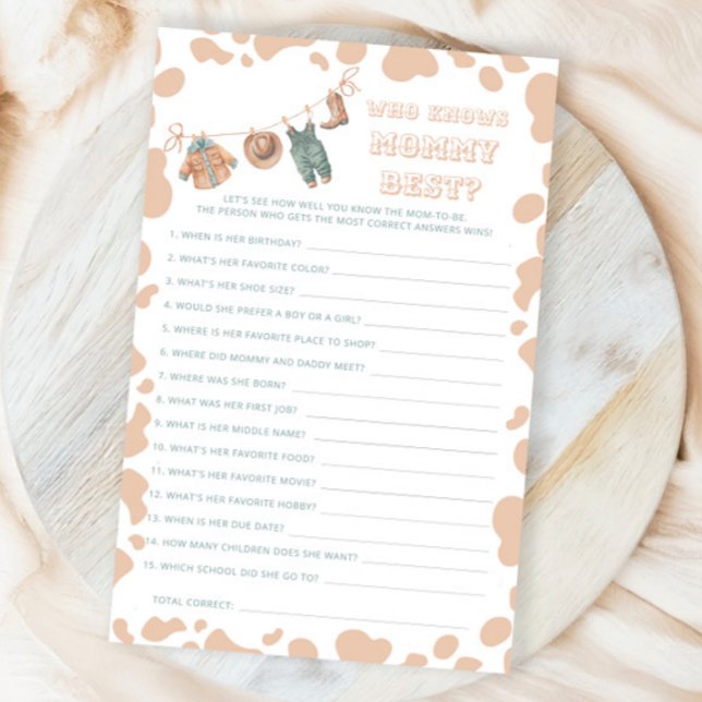 Cowboy Western Kinderdusche, die Mommy Best kennt (Von Creator hochgeladen)