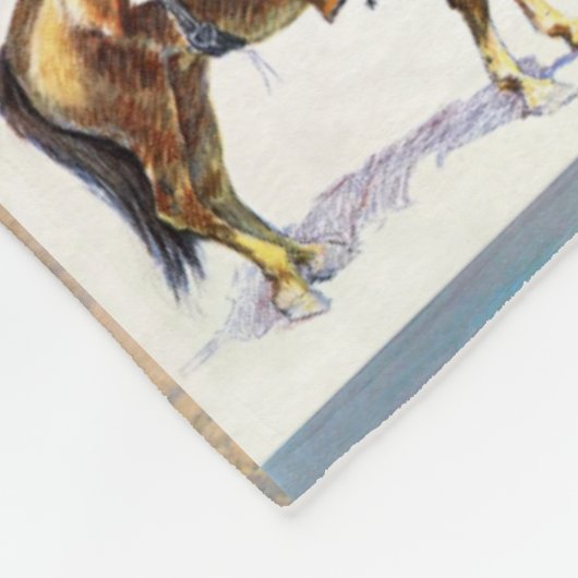 Cowboy-Western-Kunst populär Fleecedecke (Ecke)
