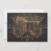 Cowboy Western Land 50. Hochzeitstag Einladung (Vorderseite)