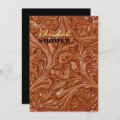 Cowboy-Western-Landmuster aus geflochtenem Leder Einladung (Vorne/Hinten)