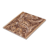 Cowboy-Western-Landmuster aus geflochtenem Leder Fliese (Seite)