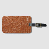 Cowboy-Western-Landmuster aus geflochtenem Leder Gepäckanhänger (Vorderseite (Horizontal))