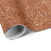 Cowboy-Western-Landmuster aus geflochtenem Leder Geschenkpapier (Rolleneckpunkt)