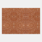 Cowboy-Western-Landmuster aus geflochtenem Leder Geschenkpapier Set (Vorderseite)