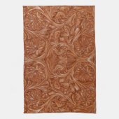 Cowboy-Western-Landmuster aus geflochtenem Leder Geschirrtuch (Vertikal)